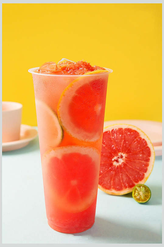 西柚青柠果茶立即下载柚见红莓冰茶水果茶高清图片立即
