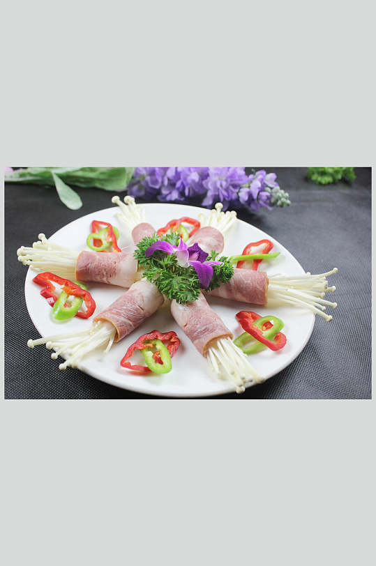 培根金针菇-众图网