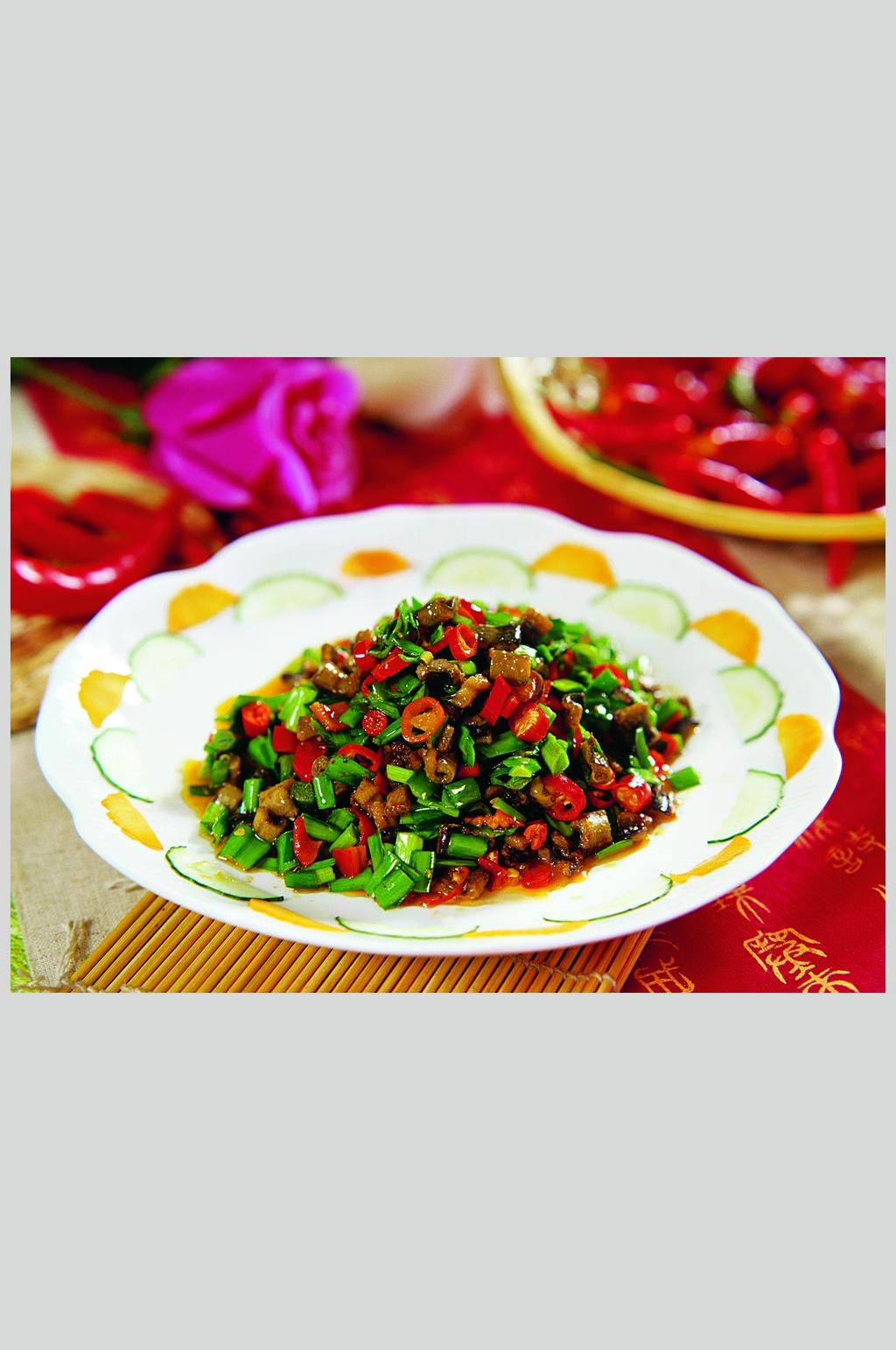小炒鳝鱼素材