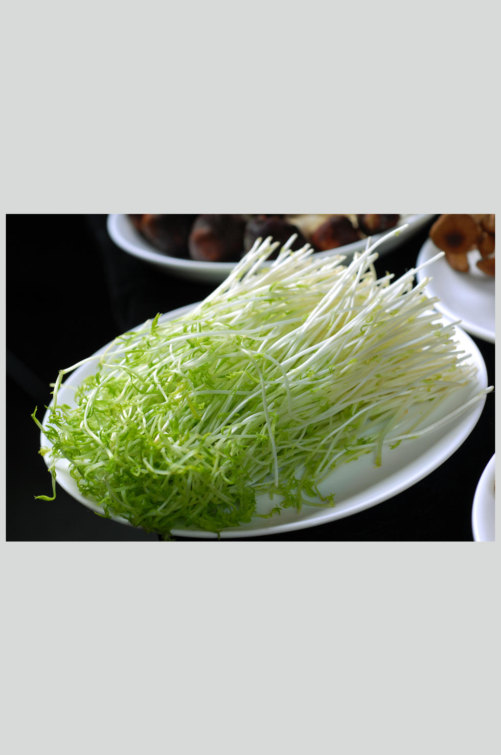 海鲜汤锅类豆苗素材