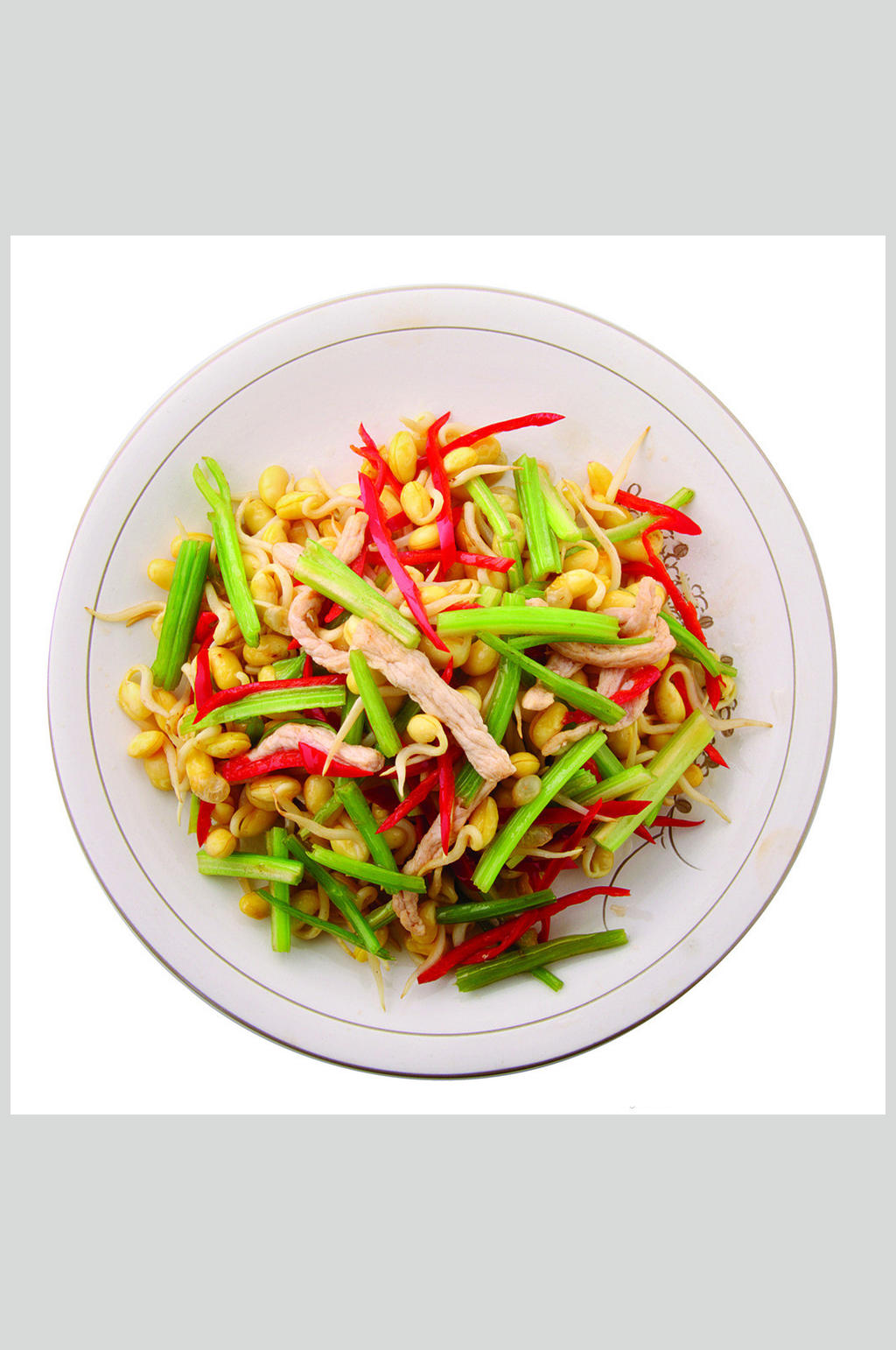 芹菜肉丝素材