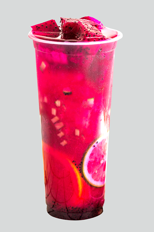 青柠黄瓜火龙果水果茶