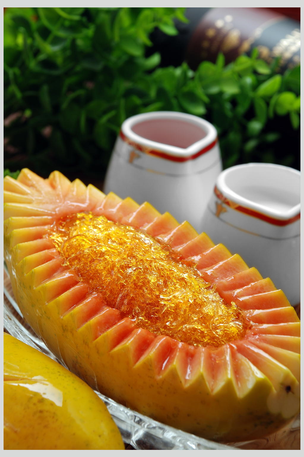 夏威夷木瓜炖血燕素材