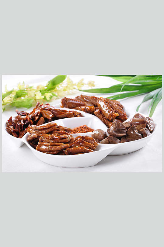 鸭四拼高清餐饮美食图片