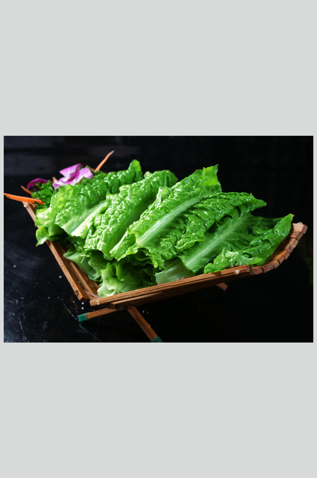 田园时蔬-油麦菜美食图片素材