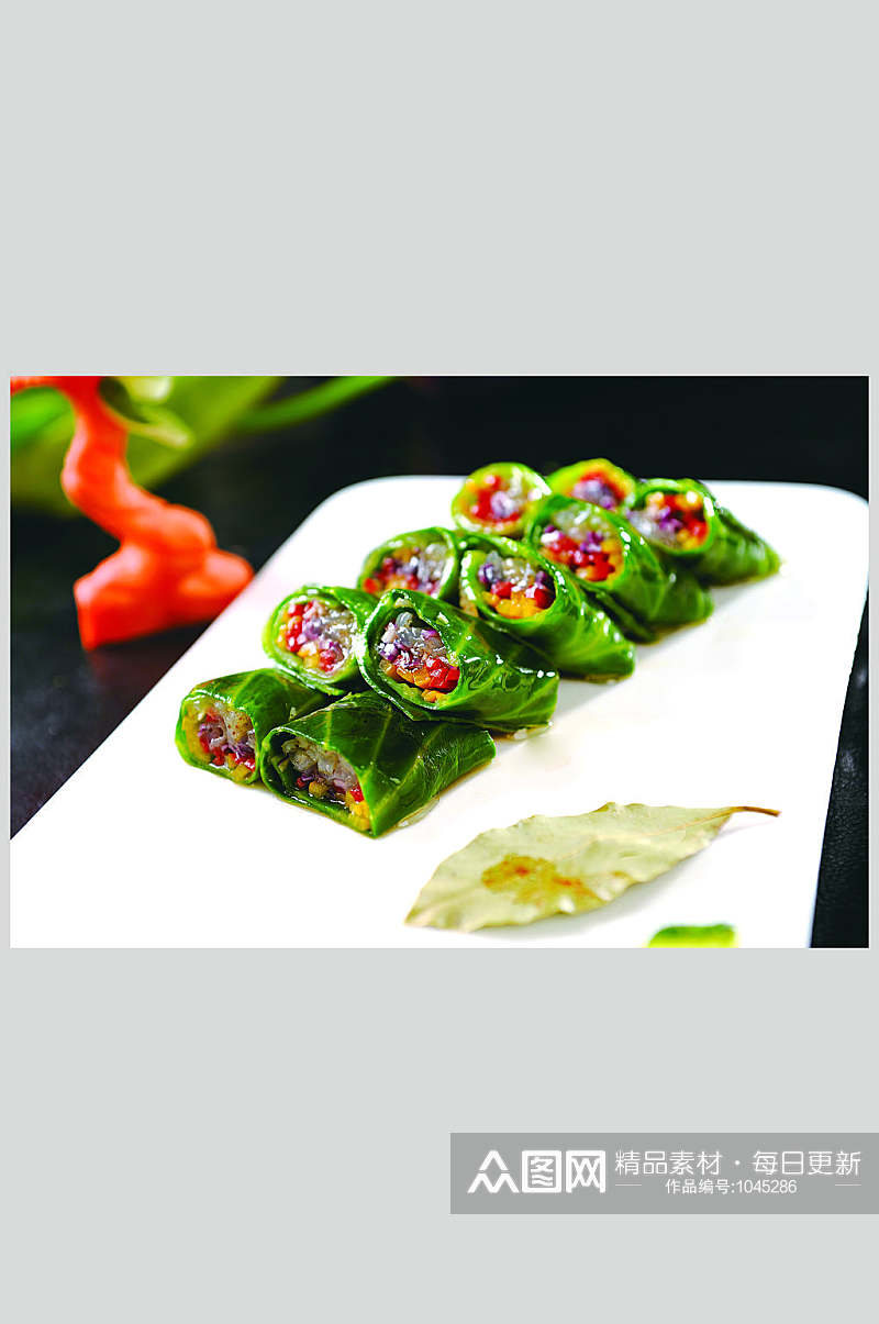 翡翠海蜇卷高清餐饮美食图片素材
