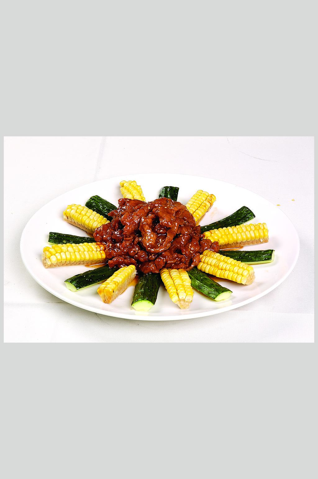 老玉米嫩牛肉素材