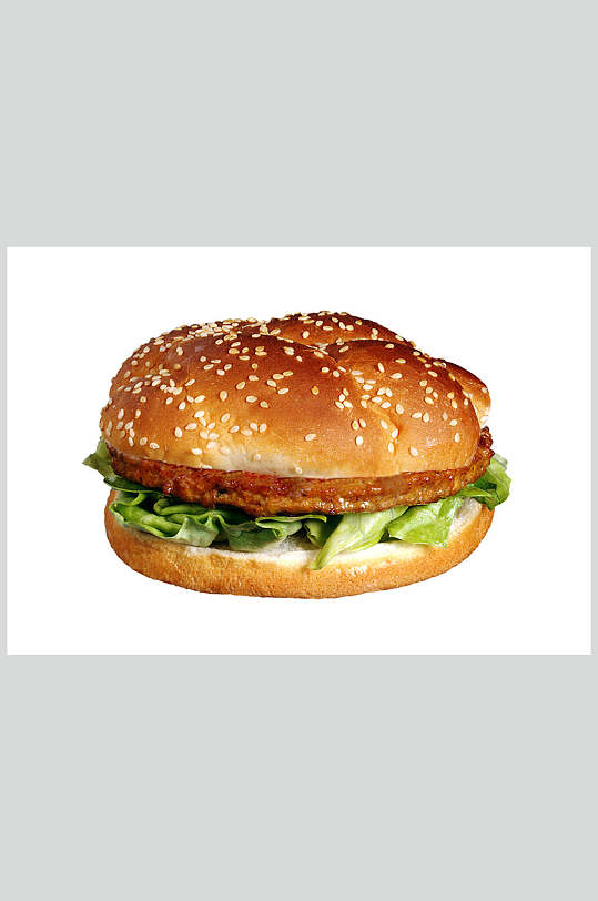 奥尔良鸡腿汉堡美食图片