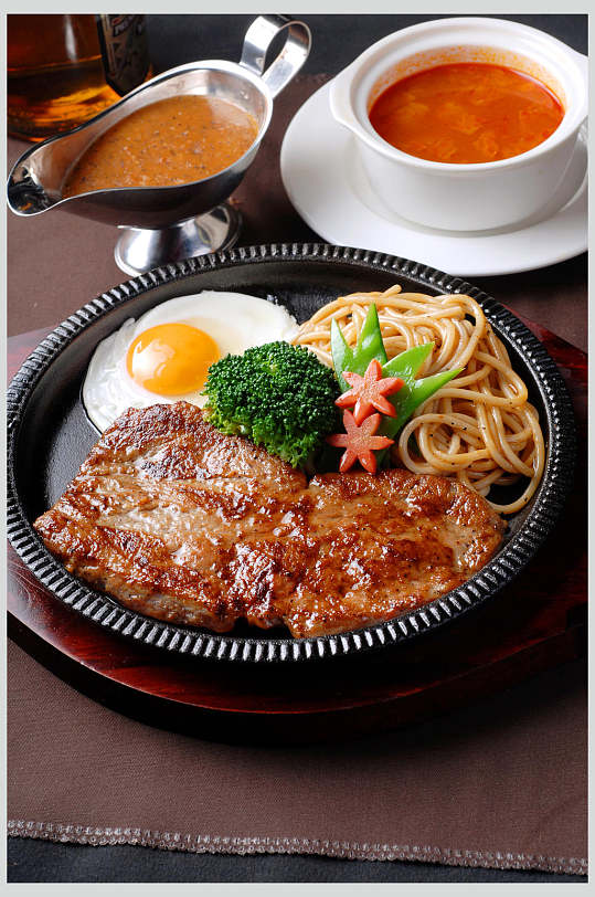 铁板非力牛排套餐