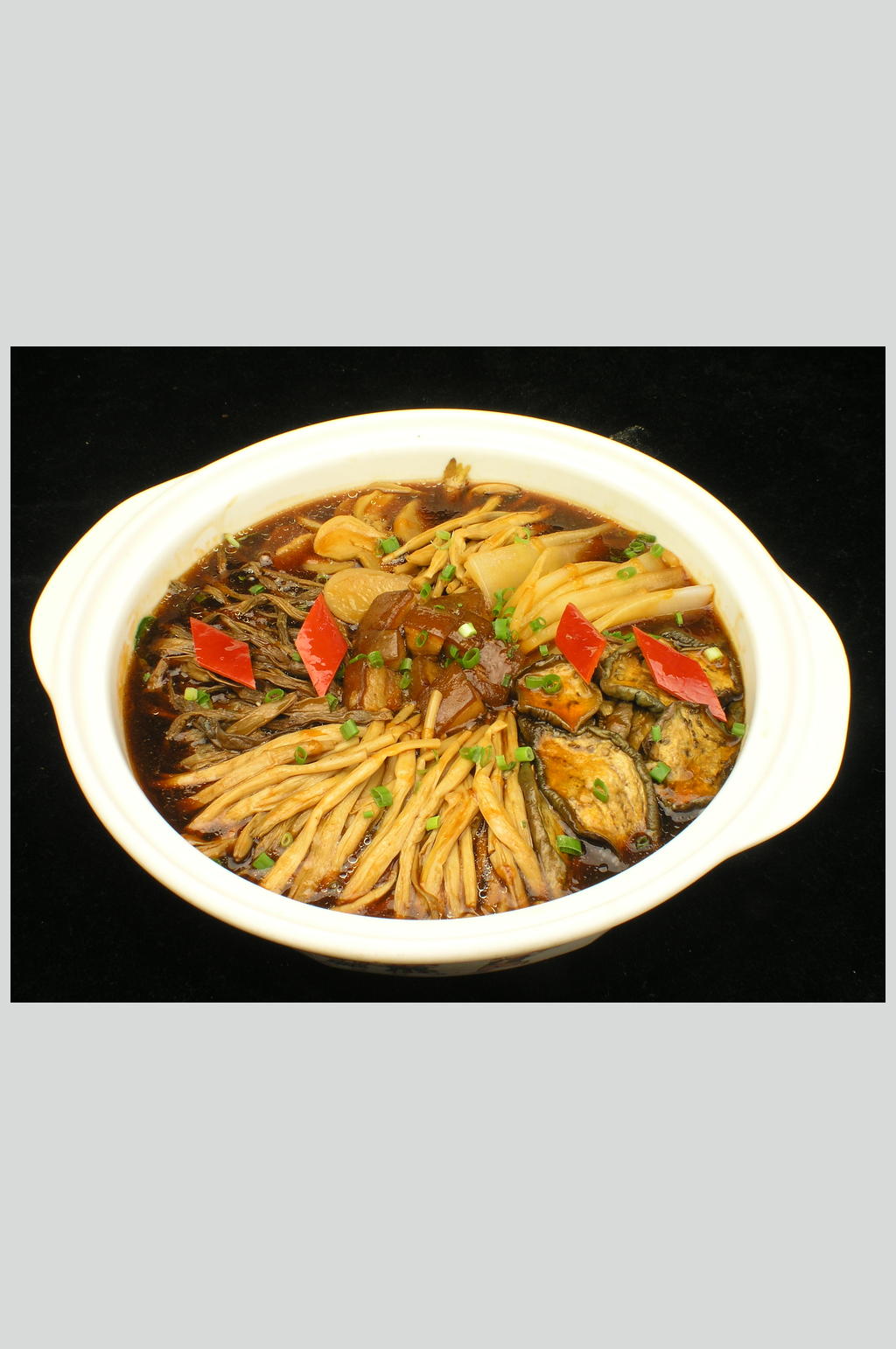 农家干菜锅素材