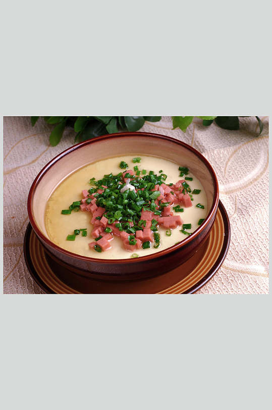 火腿蒸蛋高清图片