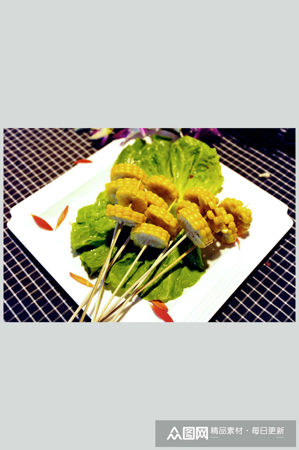 串串麻辣烫美食图片 玉米素材