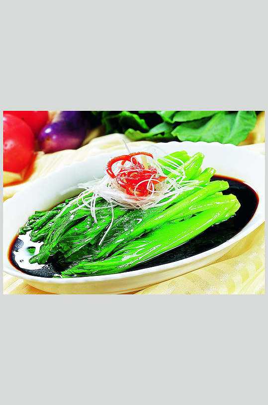 白灼芥菜高清餐饮美食图片