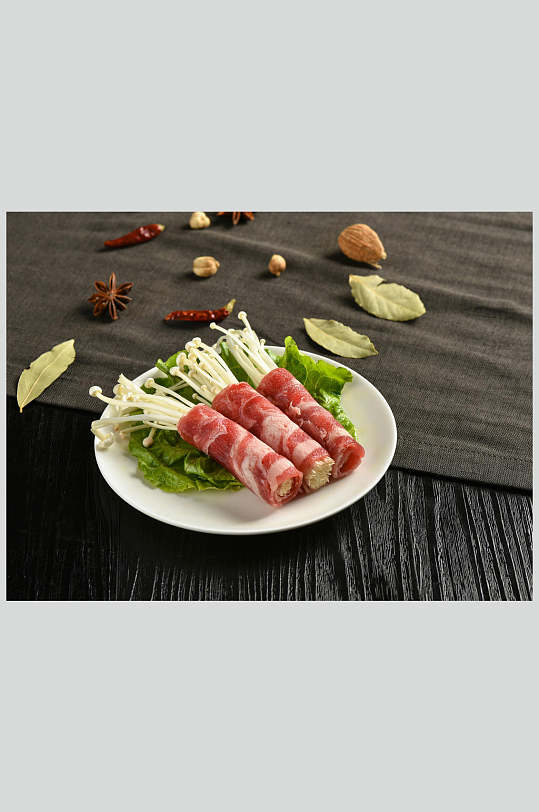 火锅配菜培根卷