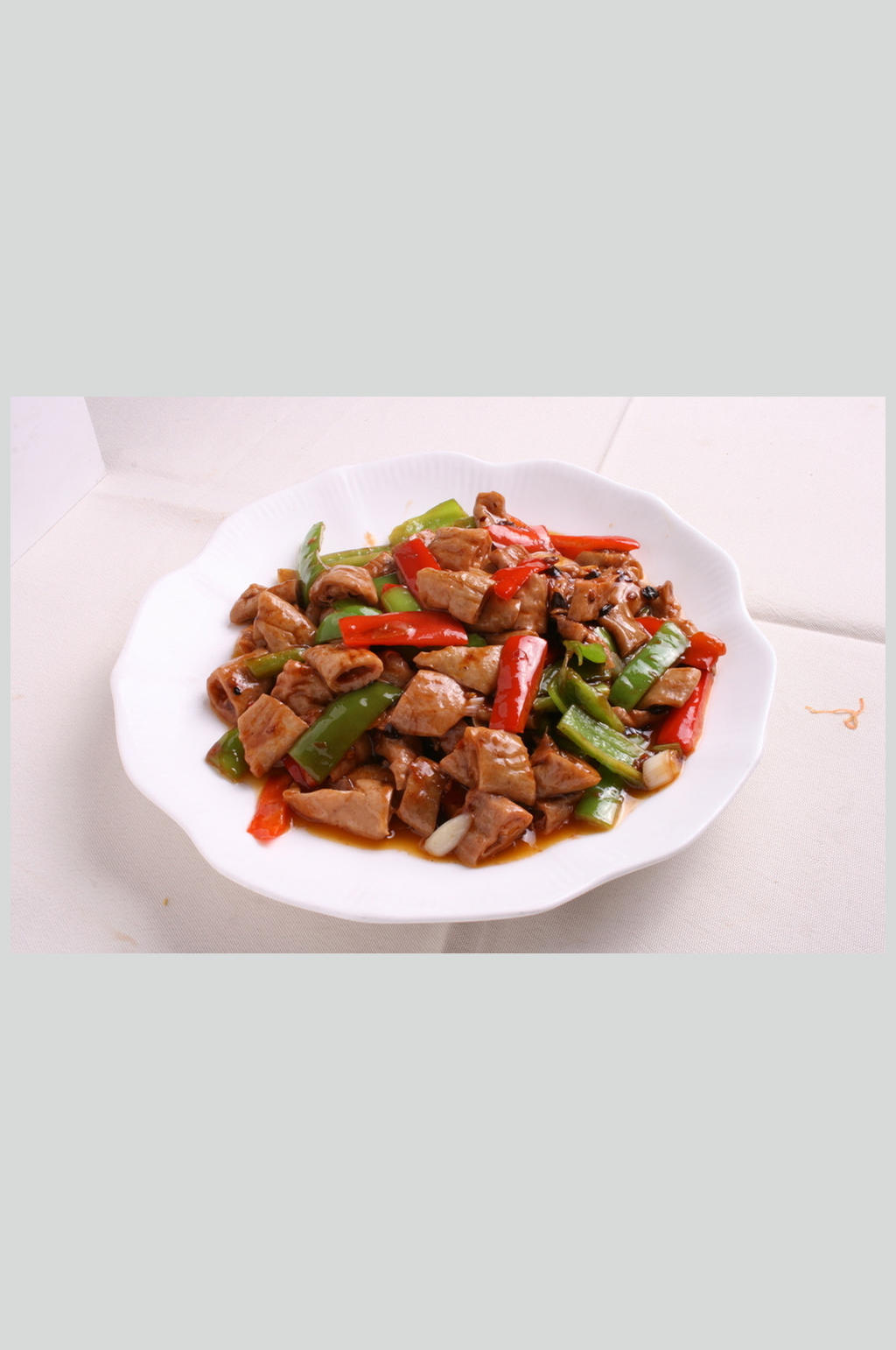 尖椒炒大肠素材
