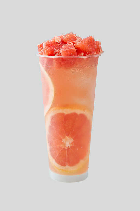 柚子水果茶高清饮料图片