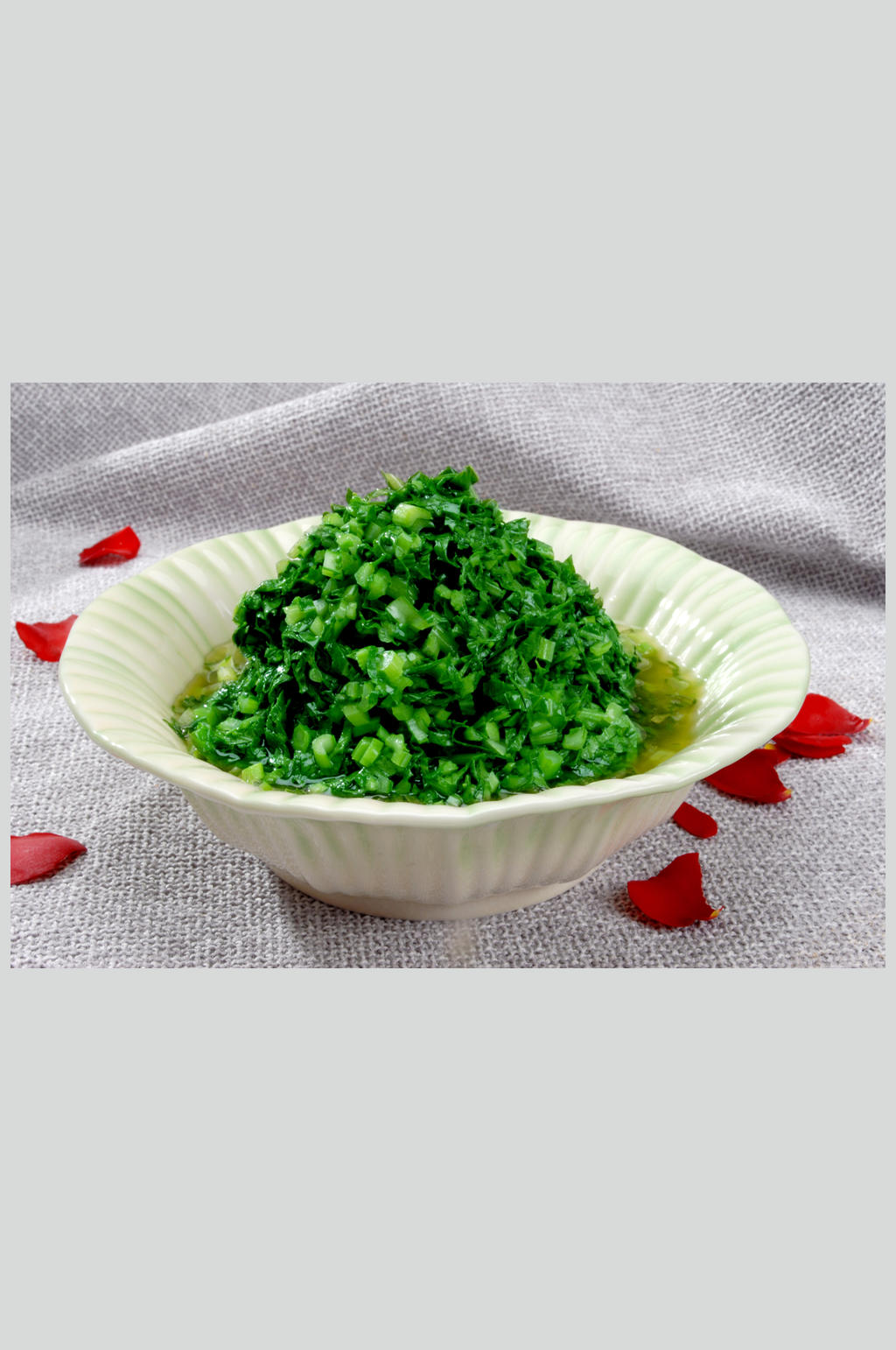 鸡汁青菜钵素材
