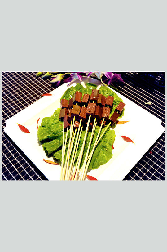 串串麻辣烫美食图片 鸭血