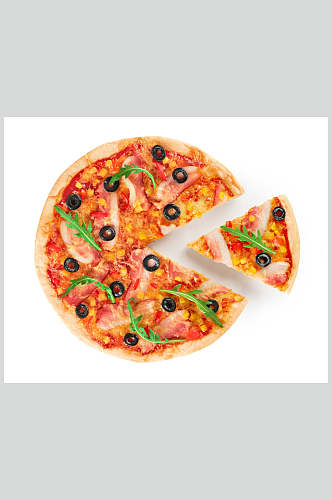 披萨美食图片 鸡肉海鲜披萨