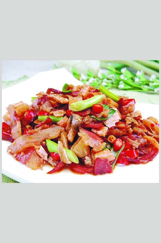 白辣椒炒风吹肉