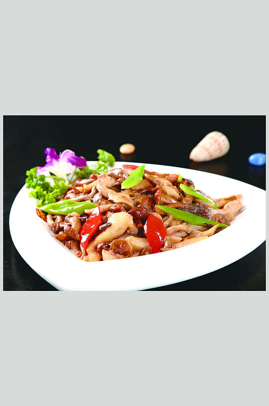 鹅肝酱爆杂菌高清餐饮美食图片