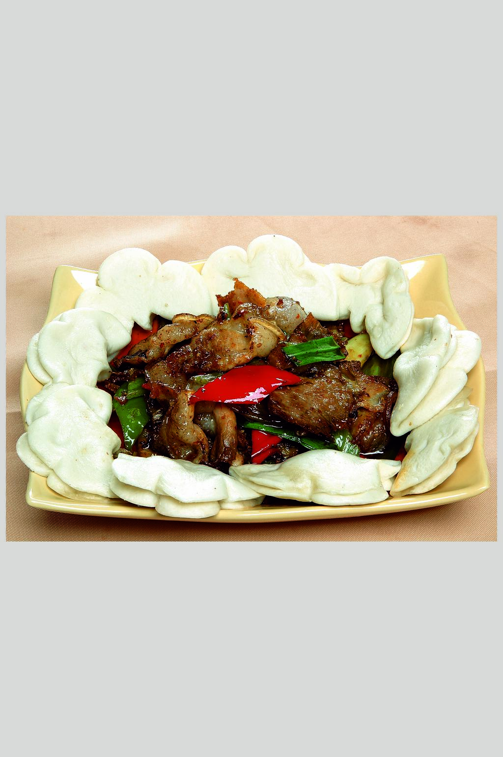 回锅肉夹饼素材