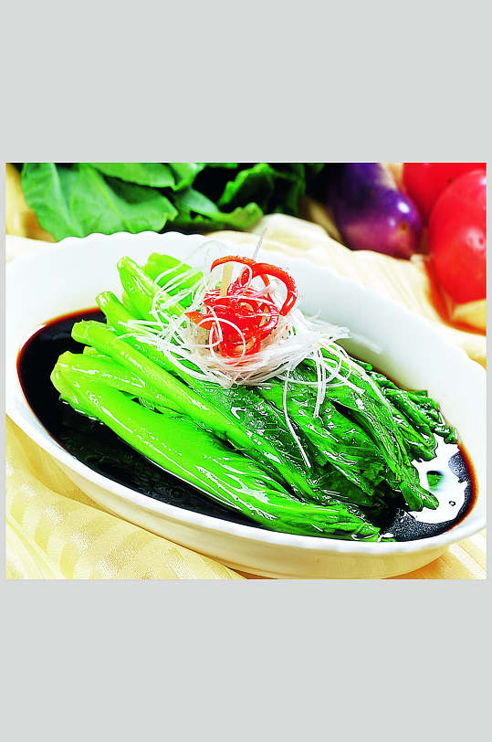 白灼芥菜高清餐饮美食图片