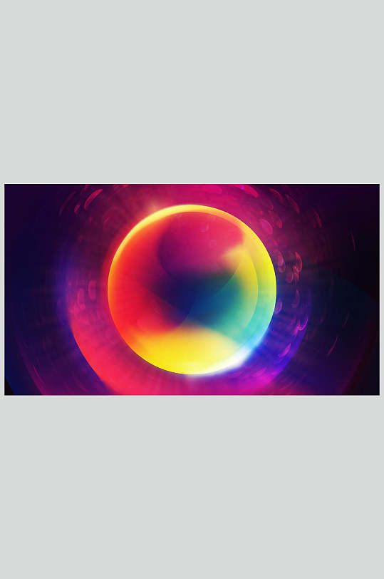 七彩光晕高清壁纸图片