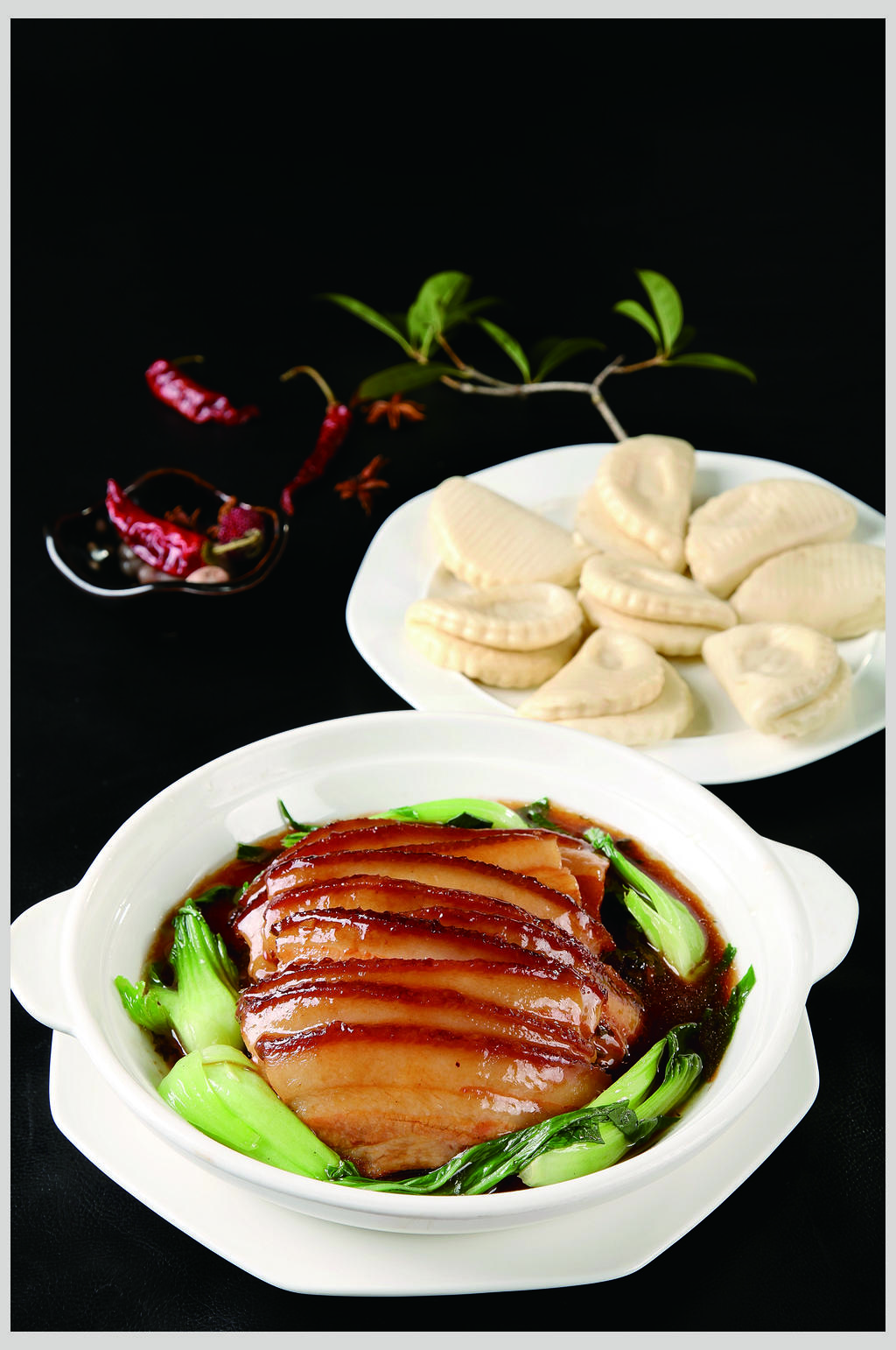 梅菜扣肉带饼素材