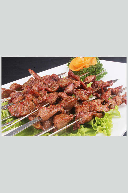 烤鸡胗美食图片