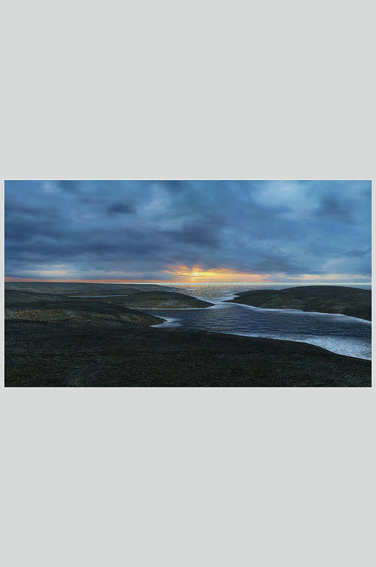 江河入海摄影图