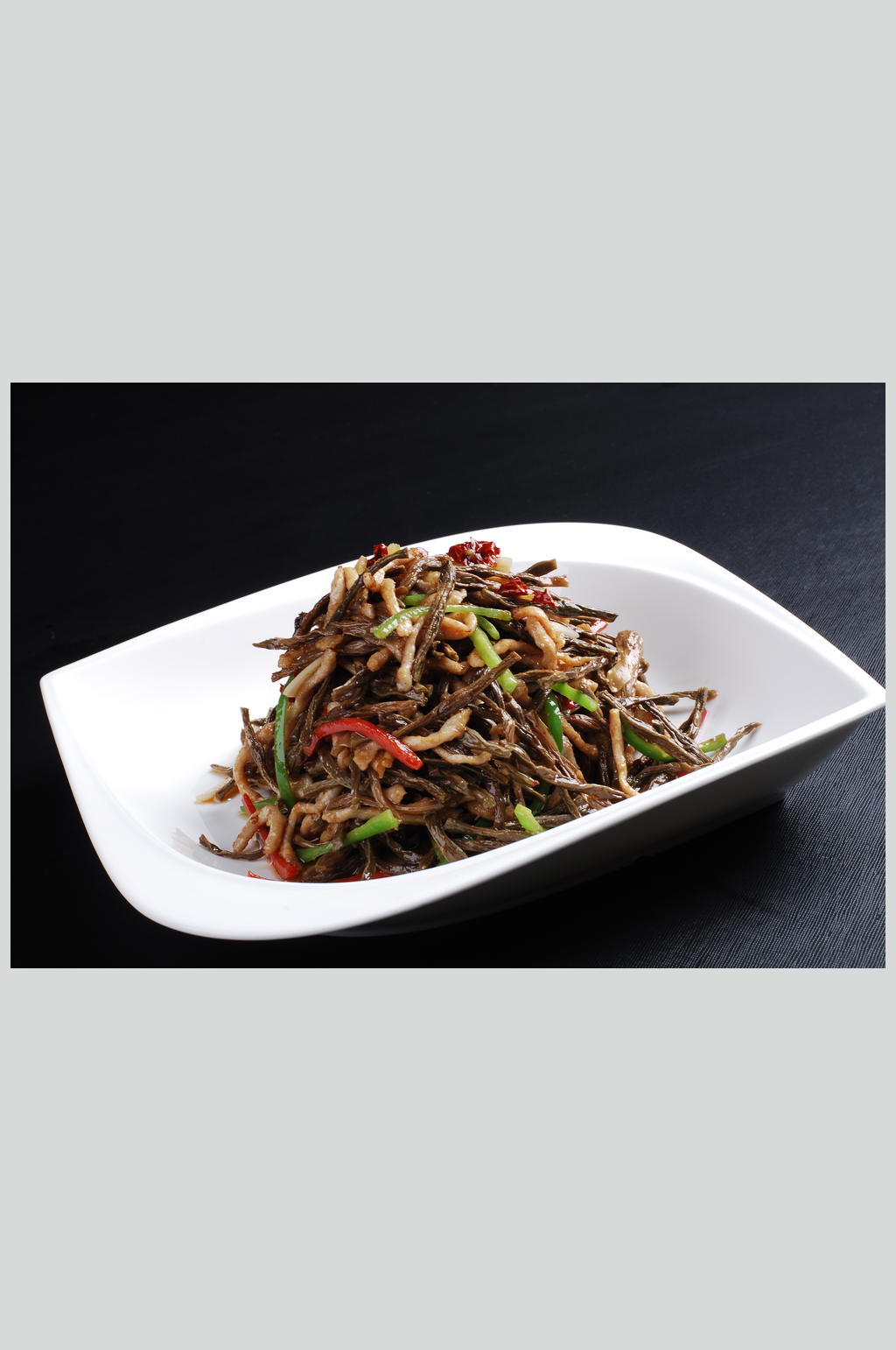 干豇豆炒肉丝素材