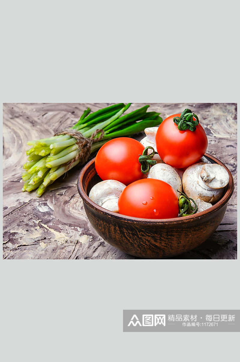 高清蔬菜番茄蘑菇图片素材
