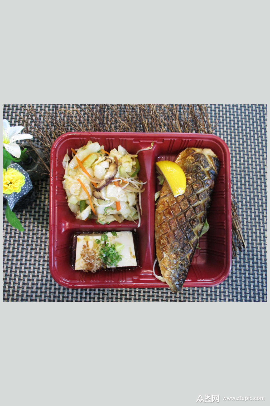 青花鱼盐烧套餐