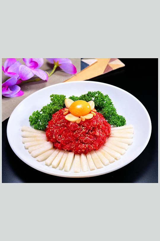 韩国生牛肉拌饭