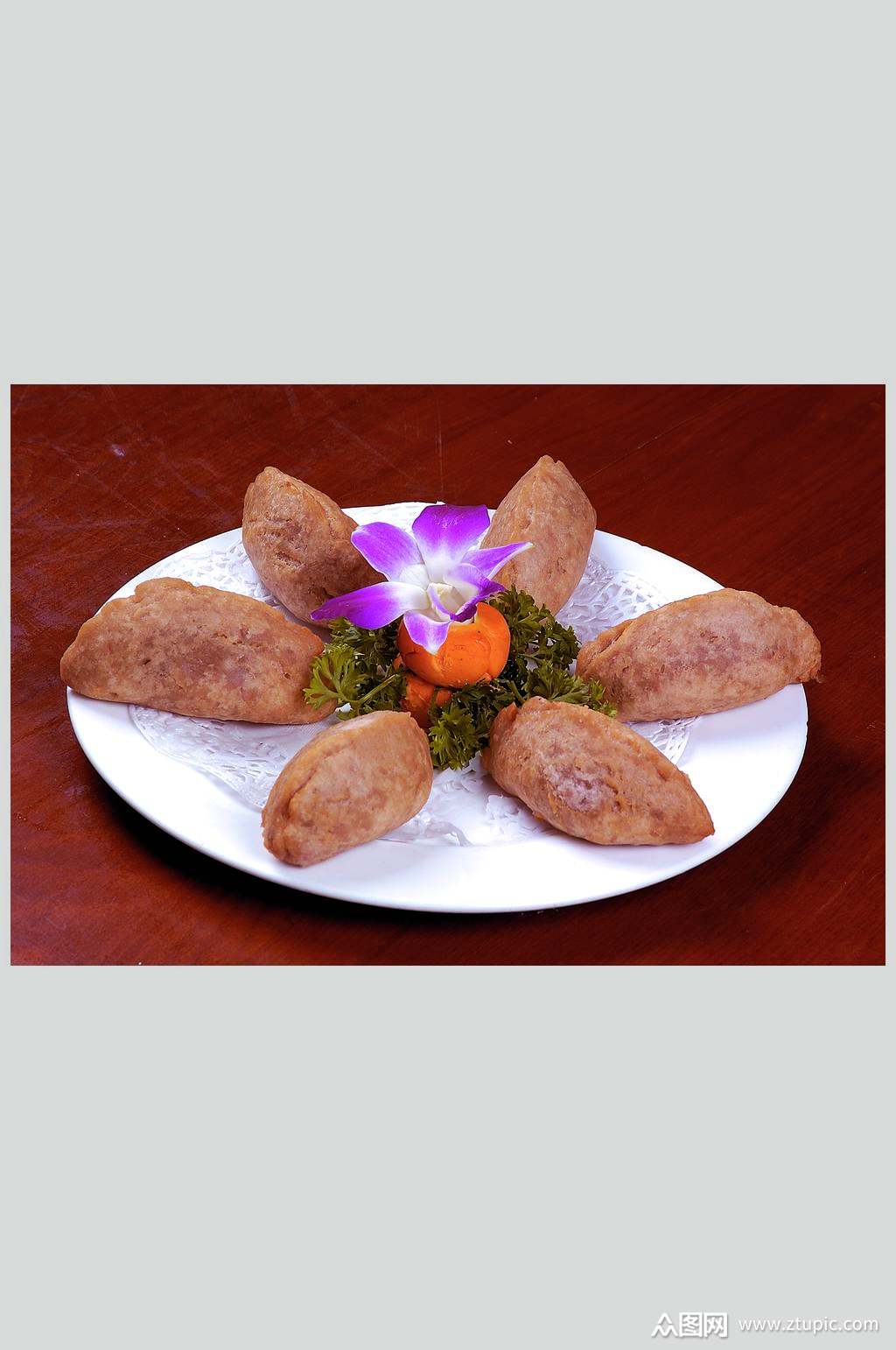 炸芋角美食图片素材