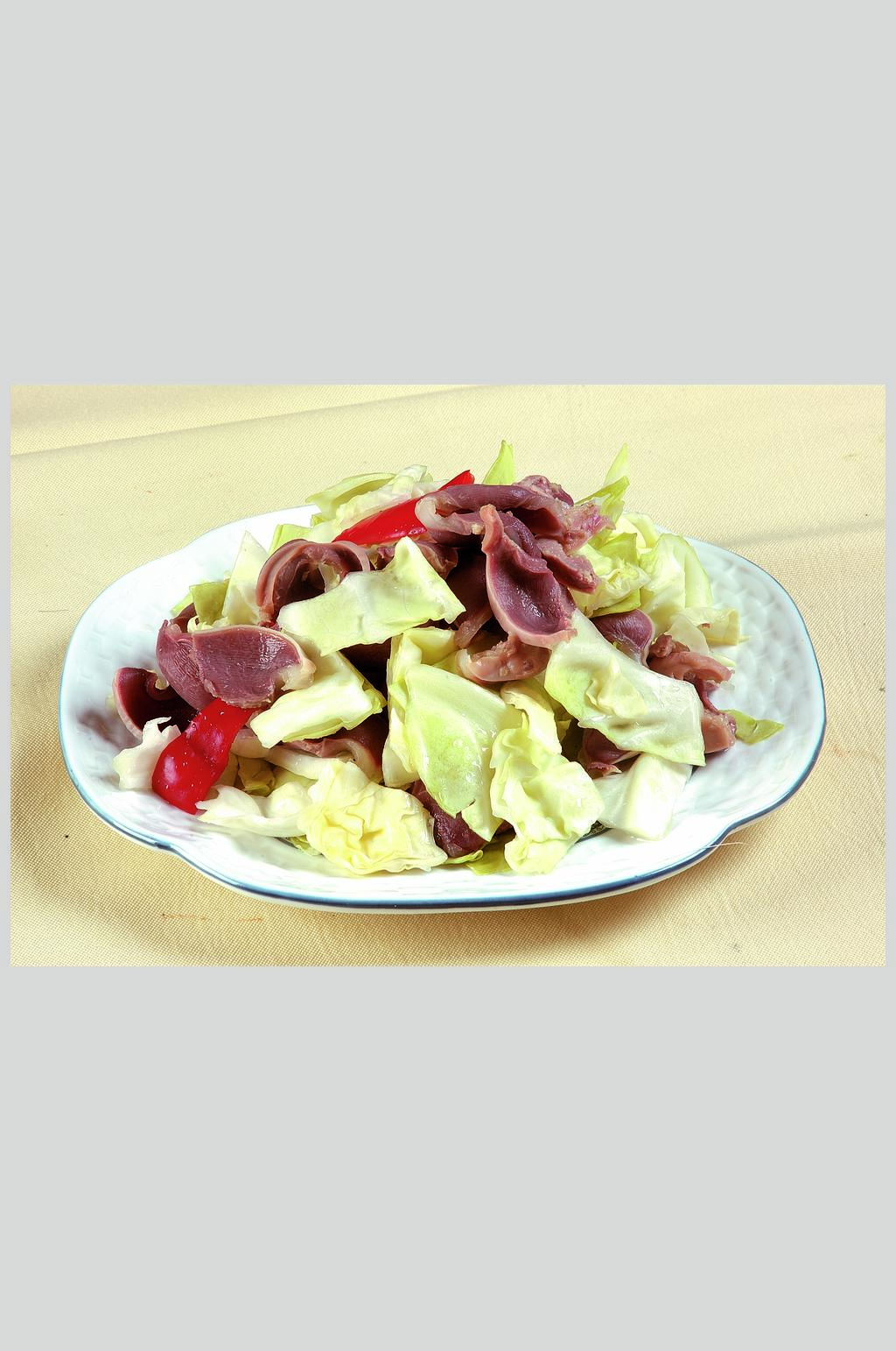 泡菜拌鸭胗素材