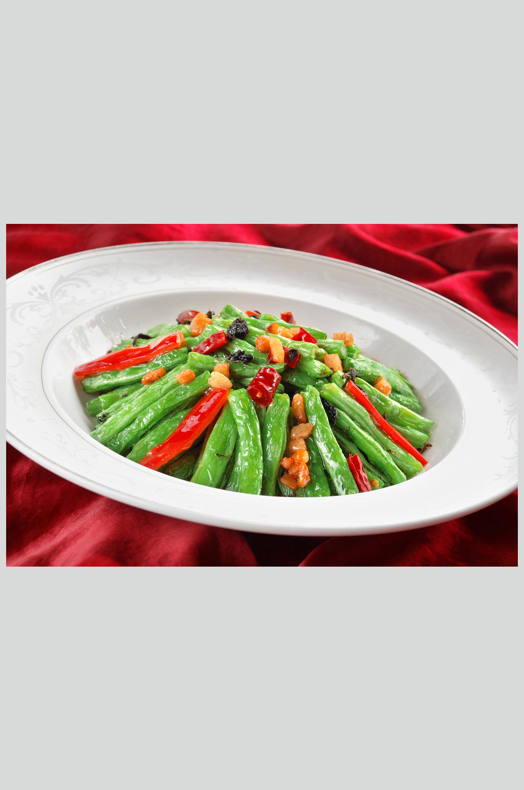 榄菜肉松四季豆素材