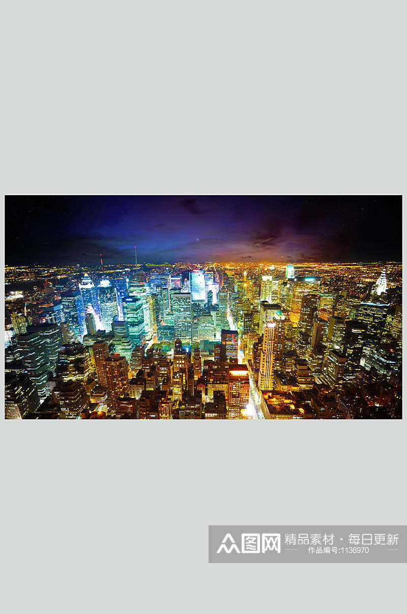 城市夜景摄影图素材