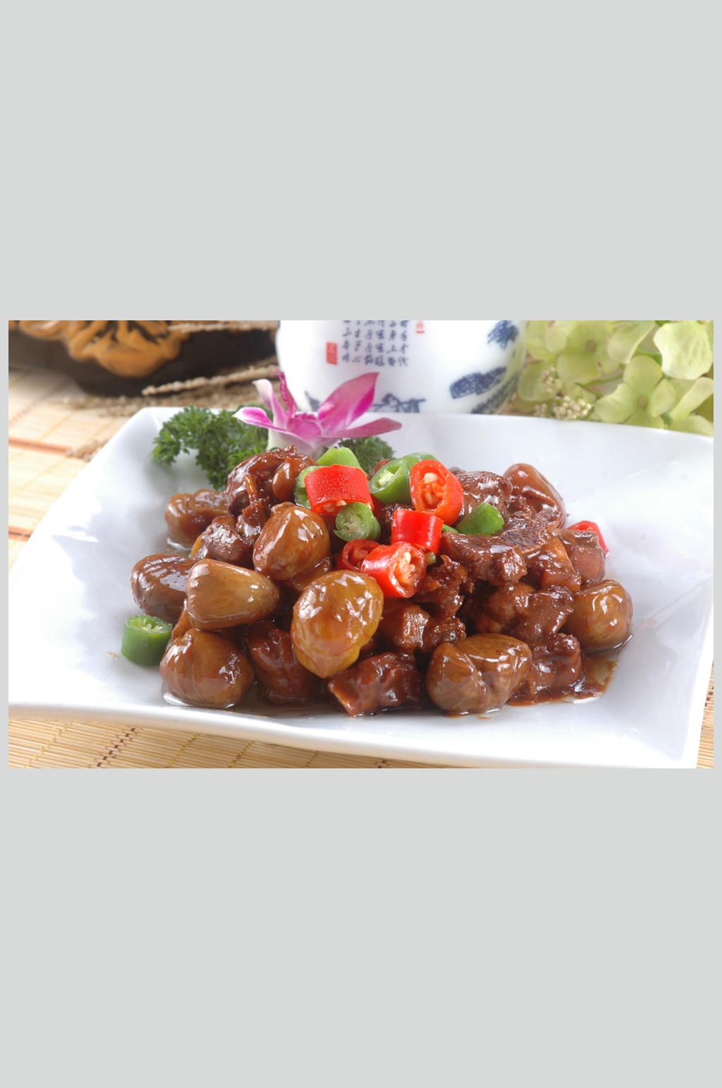 板栗大雁肉素材