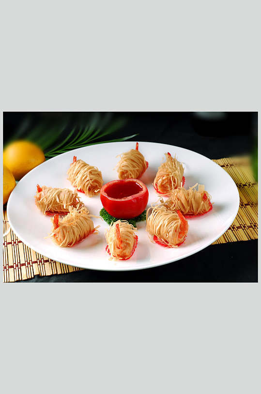粤菜--金丝凤尾虾