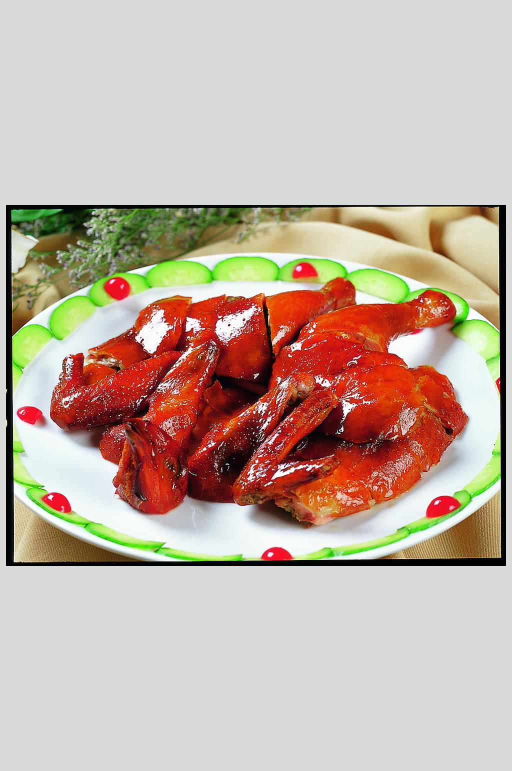 脆皮蒜香鸡素材