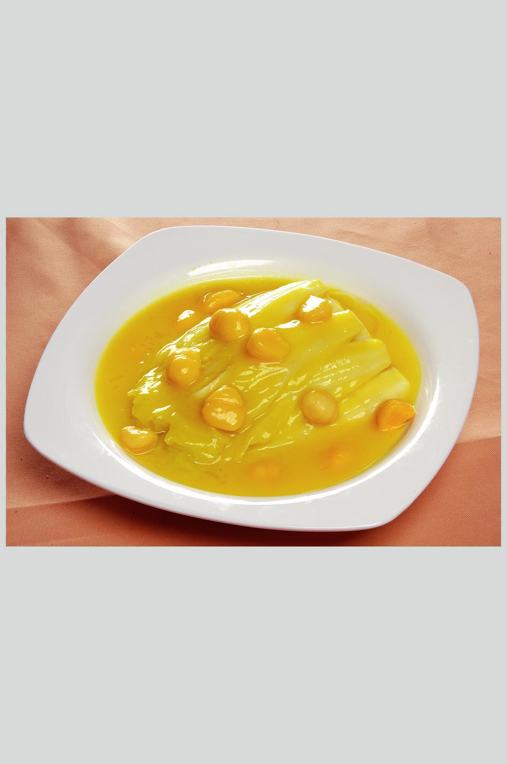 栗子扒白菜素材