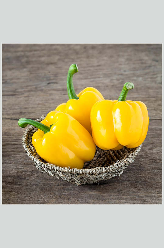 黄色灯笼辣椒蔬菜美食图片