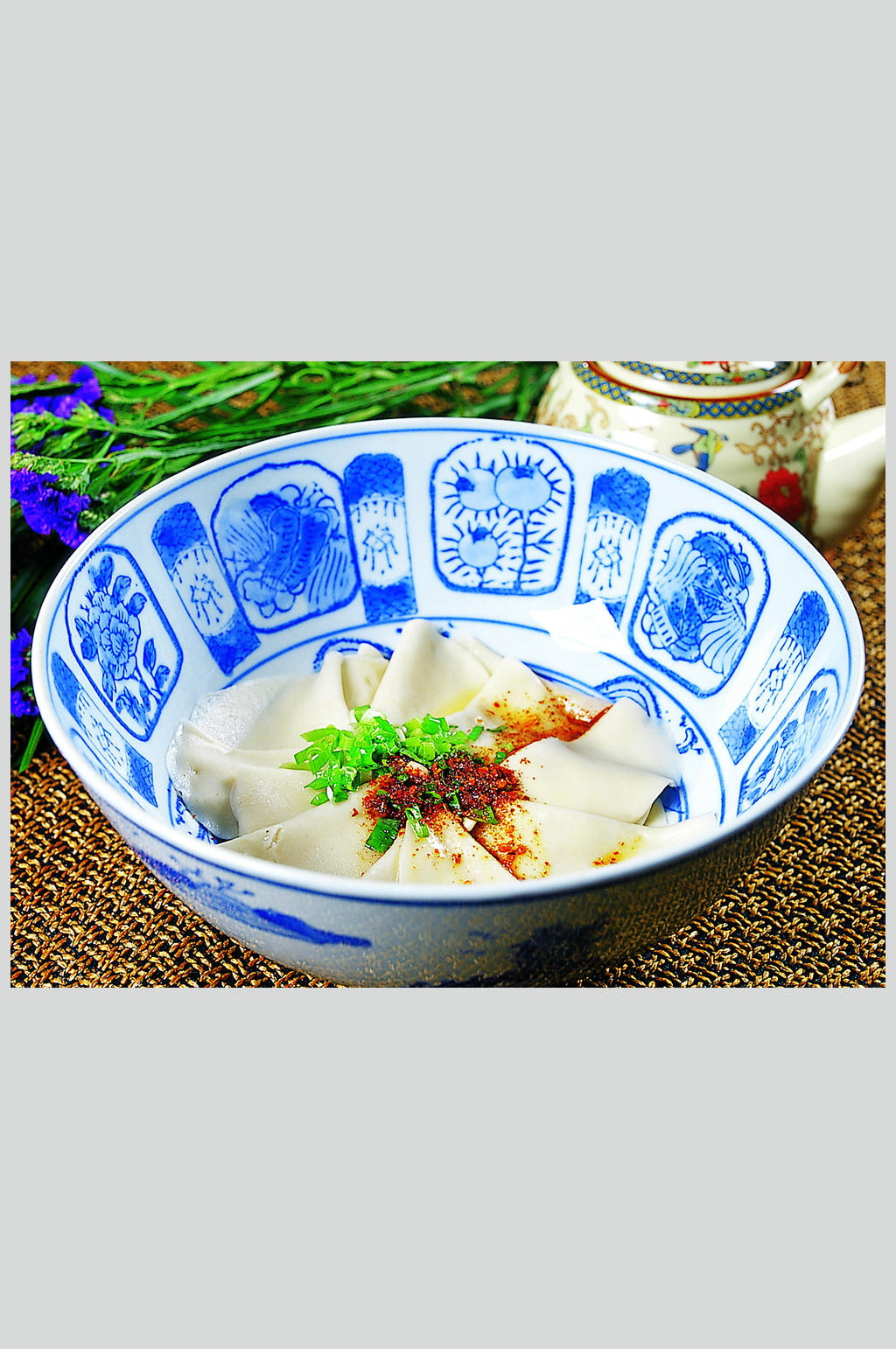 油泼饺子皮素材