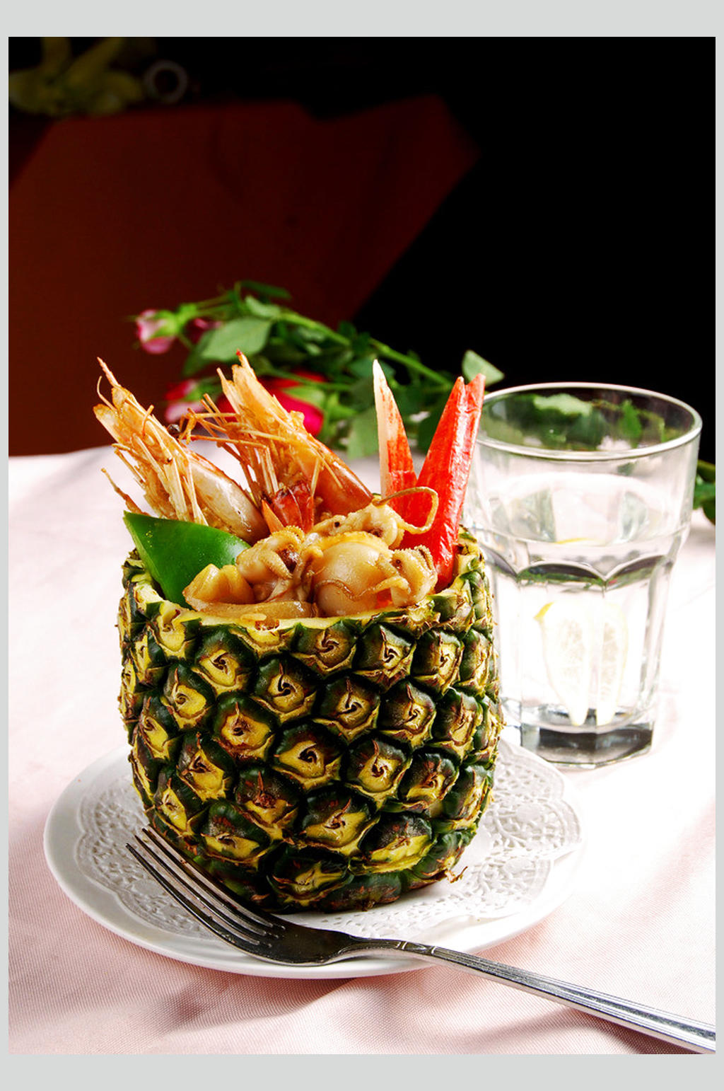 海鲜焗饭素材