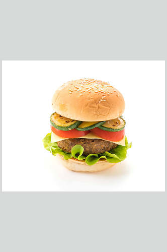 黑椒牛肉汉堡美食图片