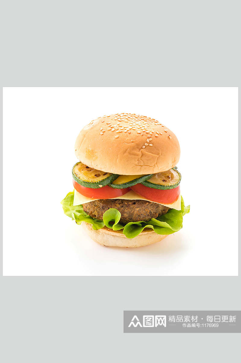 黑椒牛肉汉堡美食图片素材