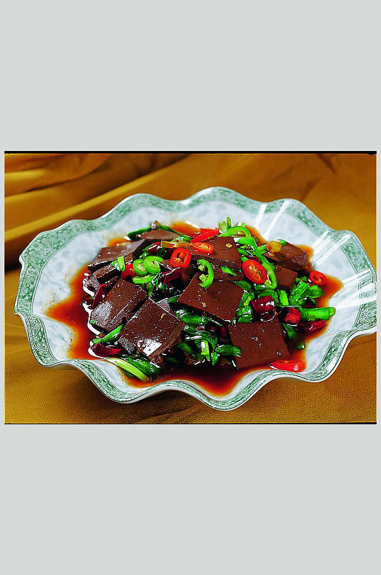 鸭血豆干炒韭菜图片 鸭血豆干炒韭菜素材下载 众图网