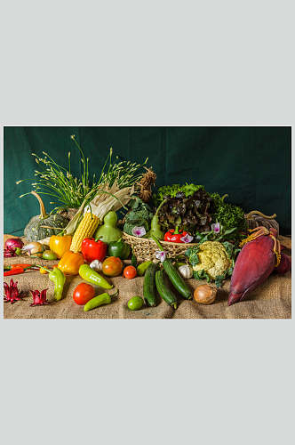 高清蔬菜组合套餐美食图片